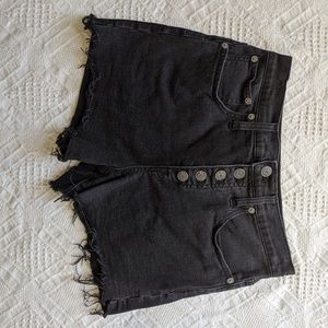 Madewell high rise exposed button shorts